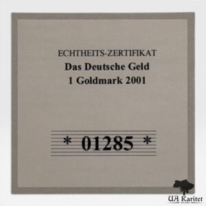 Плакетка 1 марка 2001 р. Goldmark Німеччина 🇩🇪 — фото 2