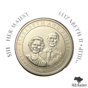 Набір 1 долар 2007 р. Острови Кука 🇨🇰 КПД Єлизавета в платті, Філіп у костюмі — фото 3
