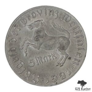 5 марок 1921 р. Провінція Вестфалія Німеччина 🇩🇪 — фото 2