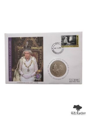 Набір 1 долар 2008 р. Острови Кука 🇨🇰 КПД Елізабет у короні, Філіп у військовій уніформі