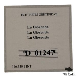 Медаль 2021 р. La Gioconda / Мона Ліза Німеччина 🇩🇪 — фото 3