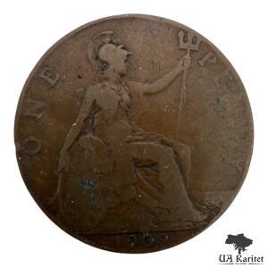 1 пенні 1909 р. Король Едуард VII Великобританія 🇬🇧