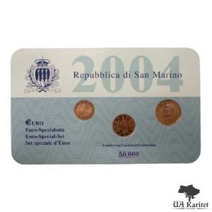 Набір євроцентів 2004 р. Євроценти Сан-Марино 🇸🇲