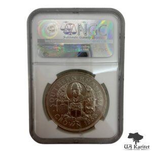 1 крона 1953 р. Слаб MS62 Південна Родезія 100-річчя – народження Сесіля Родса — фото 2