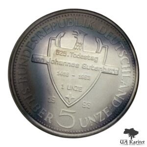 Набір медаль 1993 р. КПД 525 років від дня смерті Йоганна Гутенберга 1468-1993 Німеччина 🇩🇪 — фото 5