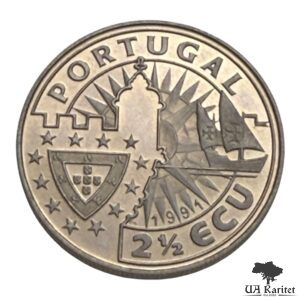 2½ ECU 1991 р. Європа та Новий Світ – Генріх Мореплавець Португалія 🇵🇹 — фото 2