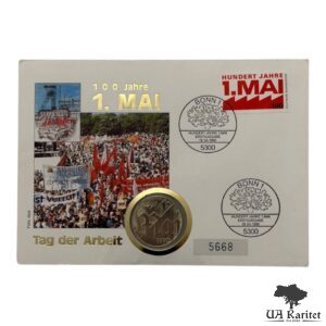Набір 10 марок 1990 р. КПД 100-та річниця – День міжнародної солідарності трудящих Німеччина 🇩🇪