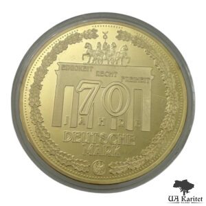 Медаль 70 років Німецькій марці — 1 Goldmark 2001 Німеччина 🇩🇪 — фото 2