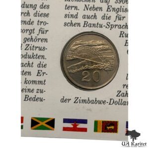 Набір 20 центів 1987 р. 1988 р. КПД Прапори і монети всіх країн-членів ООН Зімбабве 🇿🇼 — фото 3