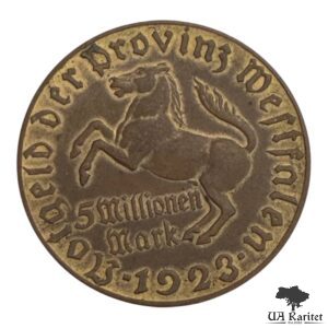 5.000.000 марок 1923 р. Веймарська республіка Провінція Вестфалія Німеччина 🇩🇪