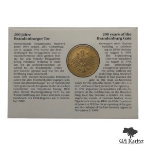 Набір медаль 1991 р. КПД 200 років Бранденбурзьким Воротам 1791-1991 Німеччина 🇩🇪 — фото 4