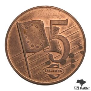 5 центів євро 2006 р. Англійський герб, три леви на коронованому щиті Ватикан 🇻🇦 — фото 2