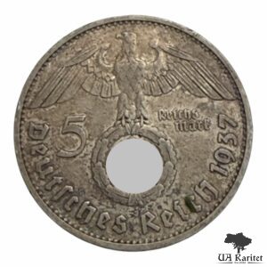 5 марок 1937 р. D Нацистська Німеччина – Пауль фон Гінденбург Німеччина 🇩🇪 — фото 2