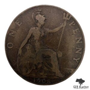 1 пенні 1908 р. Король Едуард VII Великобританія 🇬🇧