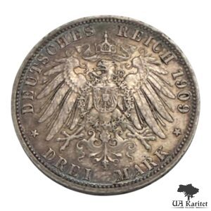 3 марки 1909 р. Пруссія Вільгельм ІІ Німеччина 🇩🇪 — фото 2