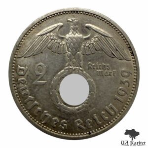 2 рейхсмарки 1939 р. F Третій рейх Німеччина 🇩🇪 — фото 2