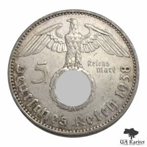 5 марок 1938 р. А Нацистська Німеччина – Пауль фон Гінденбург Німеччина 🇩🇪 — фото 2