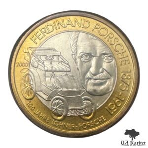 Набір 50 шилінгів 2000 р. 100 років першому гібридному автомобілю Lohner-Porsche Австрія 🇦🇹 — фото 3