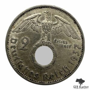 2 рейхсмарки 1937 р. A Третій рейх Німеччина 🇩🇪 — фото 2