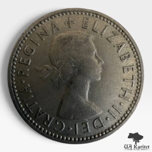 1 шилінг 1961 р. Королева Єлизавета II, Англійський герб – 3 леви всередині коронованого щита Великобританія 🇬🇧 — фото 2