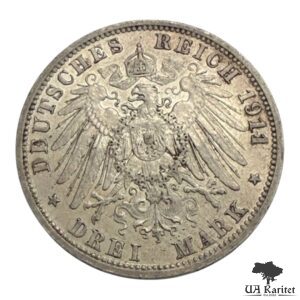 3 марки 1911 р. Пруссія Вільгельм ІІ Німеччина 🇩🇪 — фото 2
