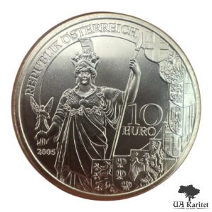 10 євро 2005 р. 60 років Другій республіці Австрія 🇦🇹 — фото 2