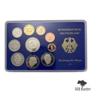 Набір монет 2001 р. Гамбурзький монетний двір — J Німеччина 🇩🇪