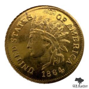 1 долар 1864 р. Рестрайк-міні Копія Індіанець США 🇺🇸