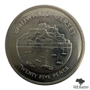 25 пенсів 1977 р. Джерсі 25 років правління королеви Єлизавети ІІ