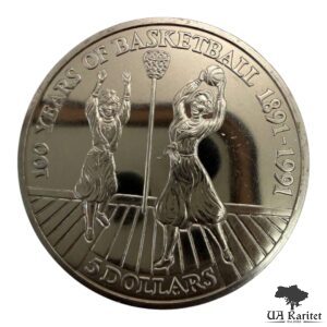 1 крона 1991 р. Ніуе 100 років баскетболу (1891 – 1991)