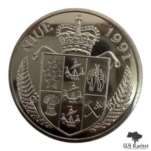 1 крона 1991 р. Ніуе 100 років баскетболу (1891 – 1991) — фото 2