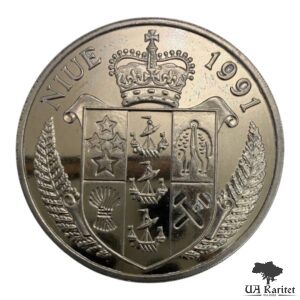 5 доларів 1991 р. 100 років баскетболу (1891 – 1991) Ніуе 🇳🇺 — фото 2